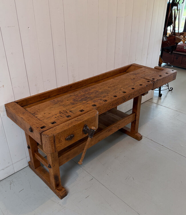 Vintage wooden workbench