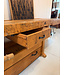 Vintage wooden workbench with drawers