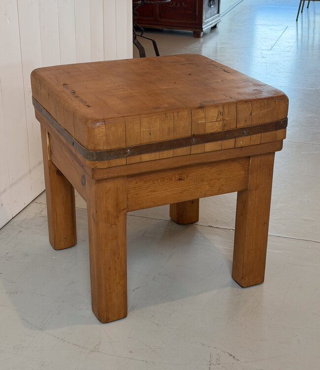 Vintage houten hakblok