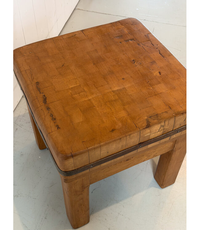 Vintage houten hakblok