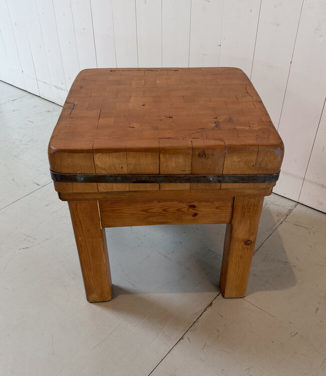 Vintage wooden chopping block