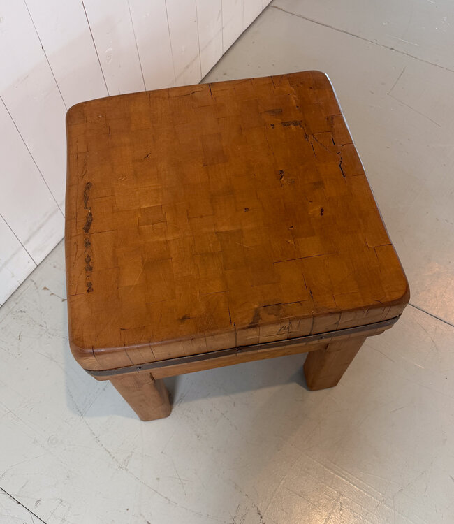Vintage wooden chopping block