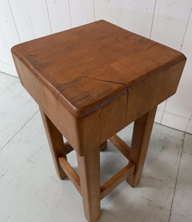 Vintage wooden chopping block
