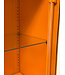 Vintage orangefarbener Apothekerschrank / Medizinschrank