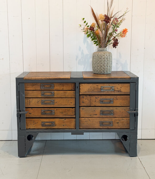 Vintage workbench with drawers