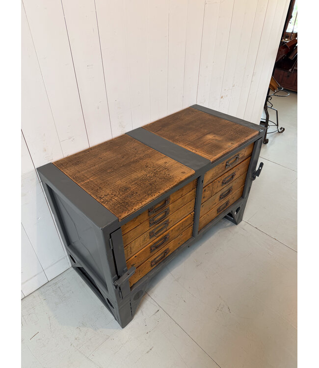 Vintage workbench with drawers