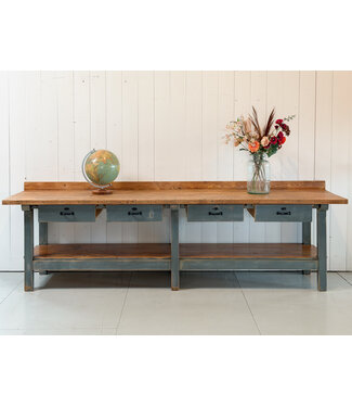 Oldwood Unique vintage sideboard 300 cm with drawers
