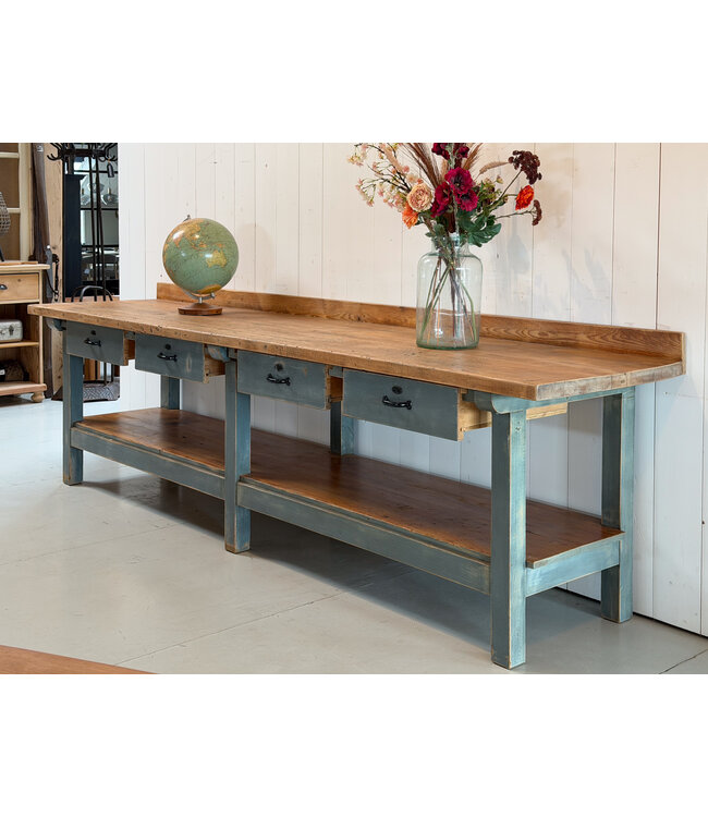 Unique vintage sideboard 300 cm with drawers