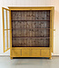 Vintage yellow display cabinet