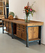 Industrial sideboard / workbench wood and steel