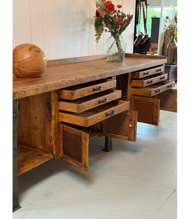 Industrial sideboard / workbench wood and steel