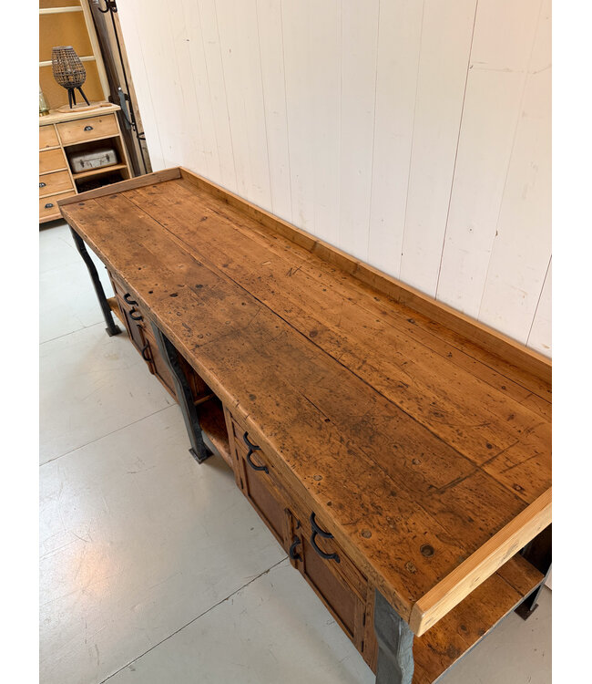 Industrial sideboard / workbench wood and steel