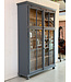 Wooden china cabinet - grey-blue