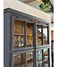 Wooden china cabinet - grey-blue