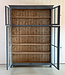 Wooden china cabinet - grey-blue