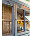 Wooden china cabinet - grey-blue