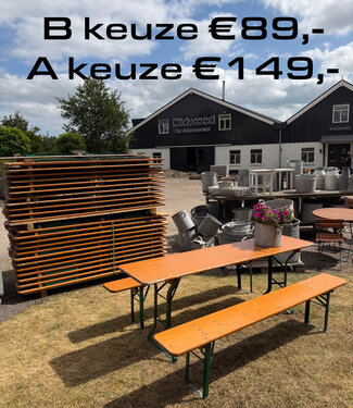 Original beer set – folding beer table with benches