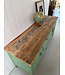 Groen vintage dressoir met lades en deuren