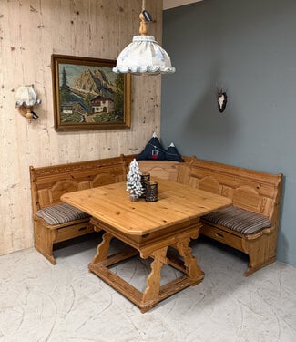 Oldwood Oostenrijkse Stube eethoek | Hoekbank met tafel