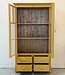 Vintage houten servieskast met deuren en lades