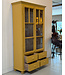 Vintage wooden china cabinet with doors and drawers