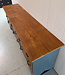 Vintage wood and steel sideboard with drawers