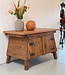 Vintage wooden workbench with doors