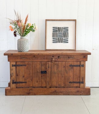 werkbank Vintage-Sideboard aus Massivholz