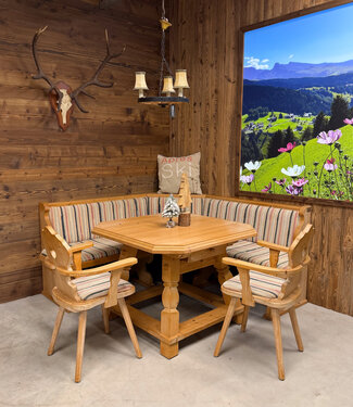 Oldwood Österreichische Sitzecke | Stube-Essbereich | Vintage-Ecksofa