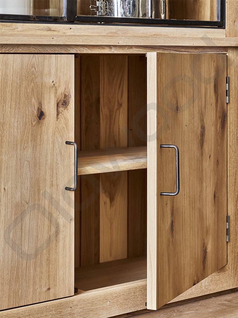 Custom wooden shop cabinet