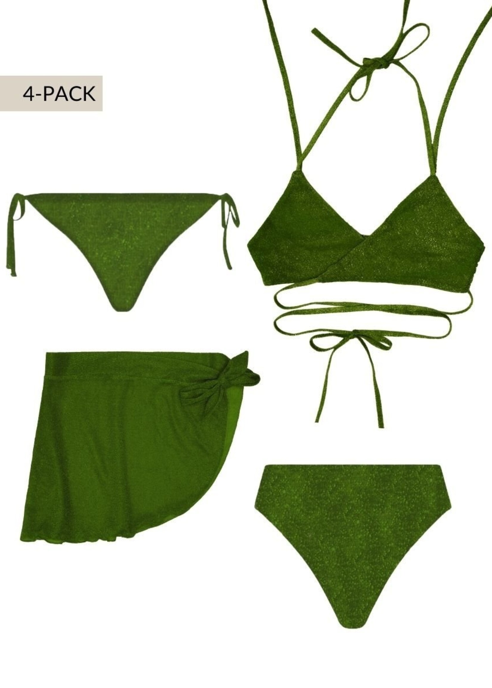 Unique The Label Kyana Bikini 4PACK Green