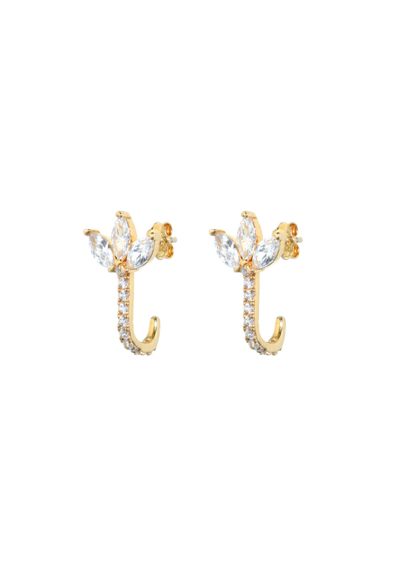 Juli Dans Chloe Hook Earrings Gold