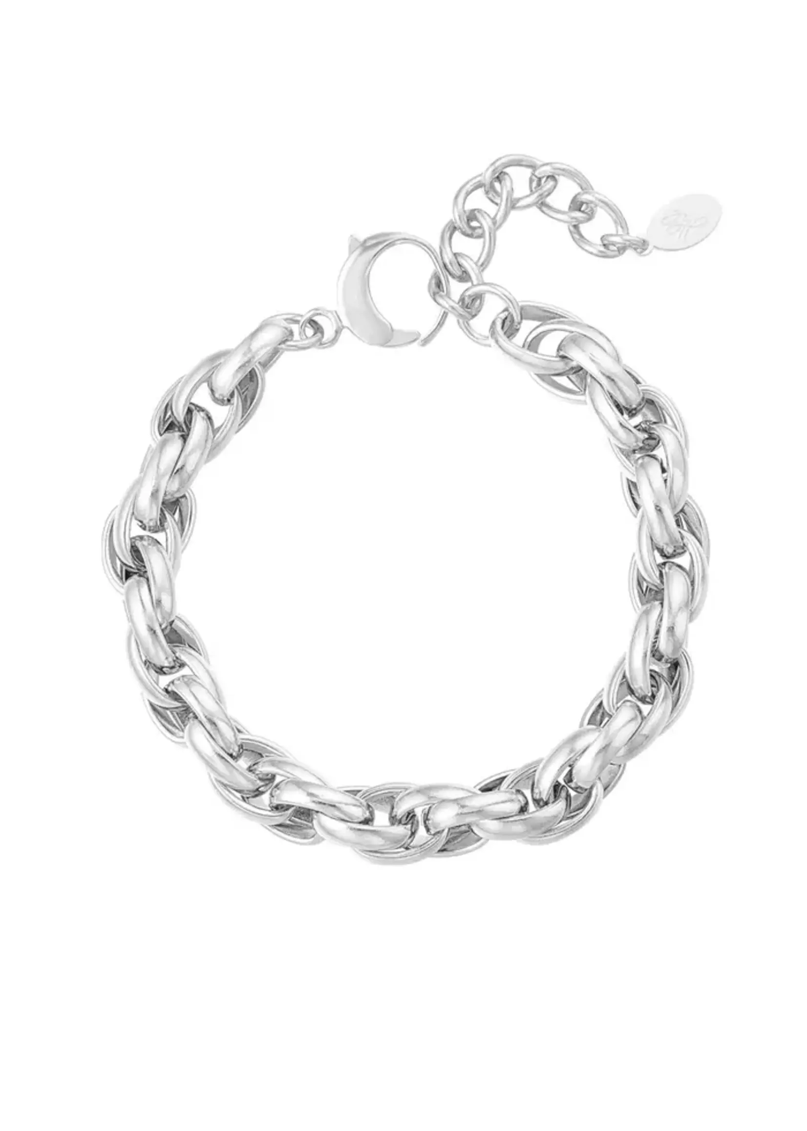 Coarse Link Bracelet Silver
