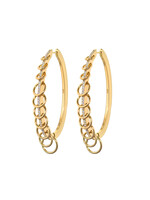 Violet Hoop Earrings Gold