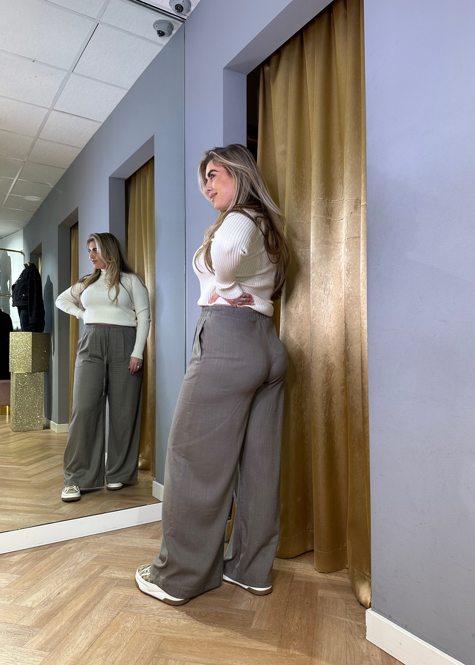 Linnen Pantalon Taupe | Didi