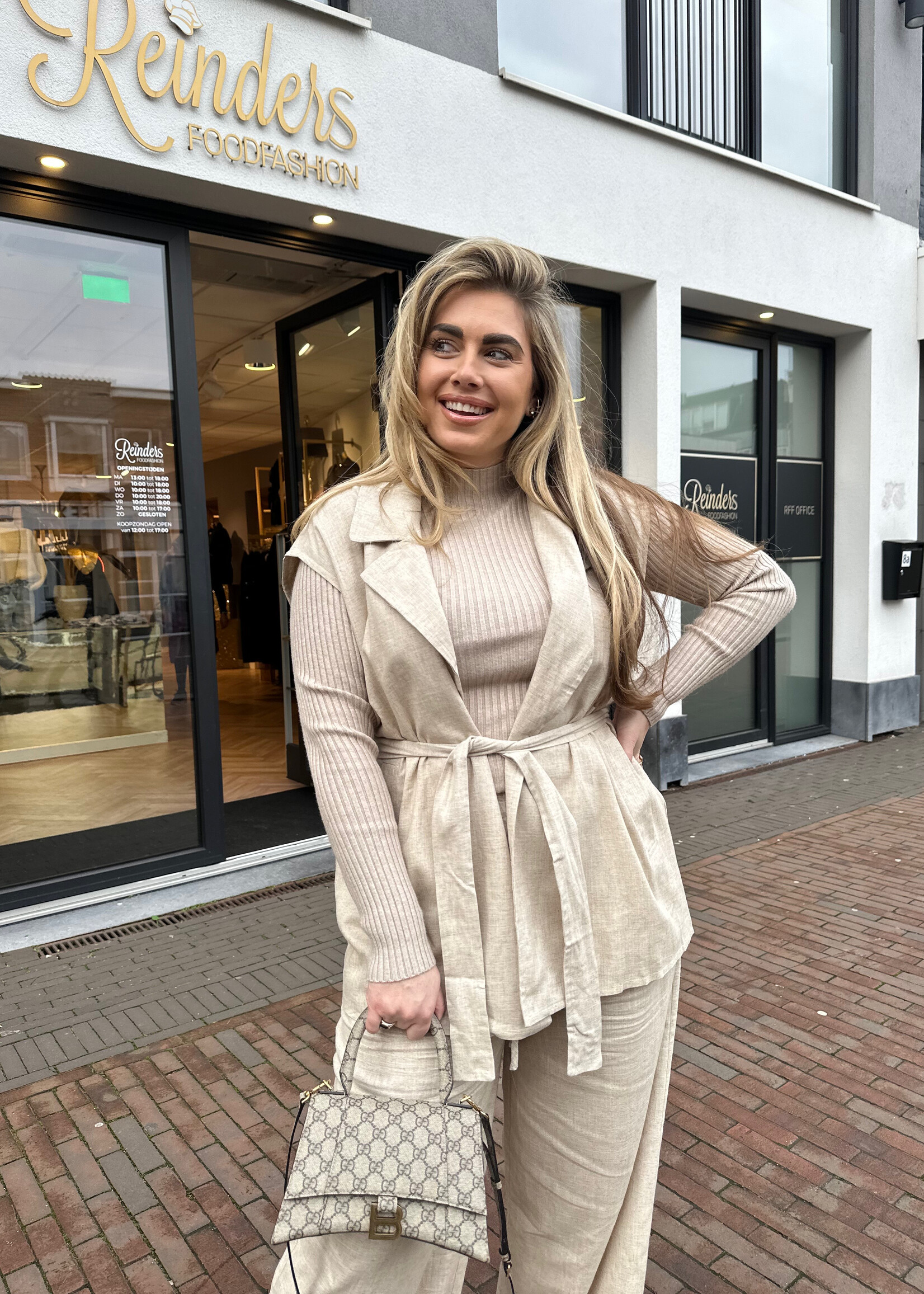 Linnen Gilet Beige | Didi