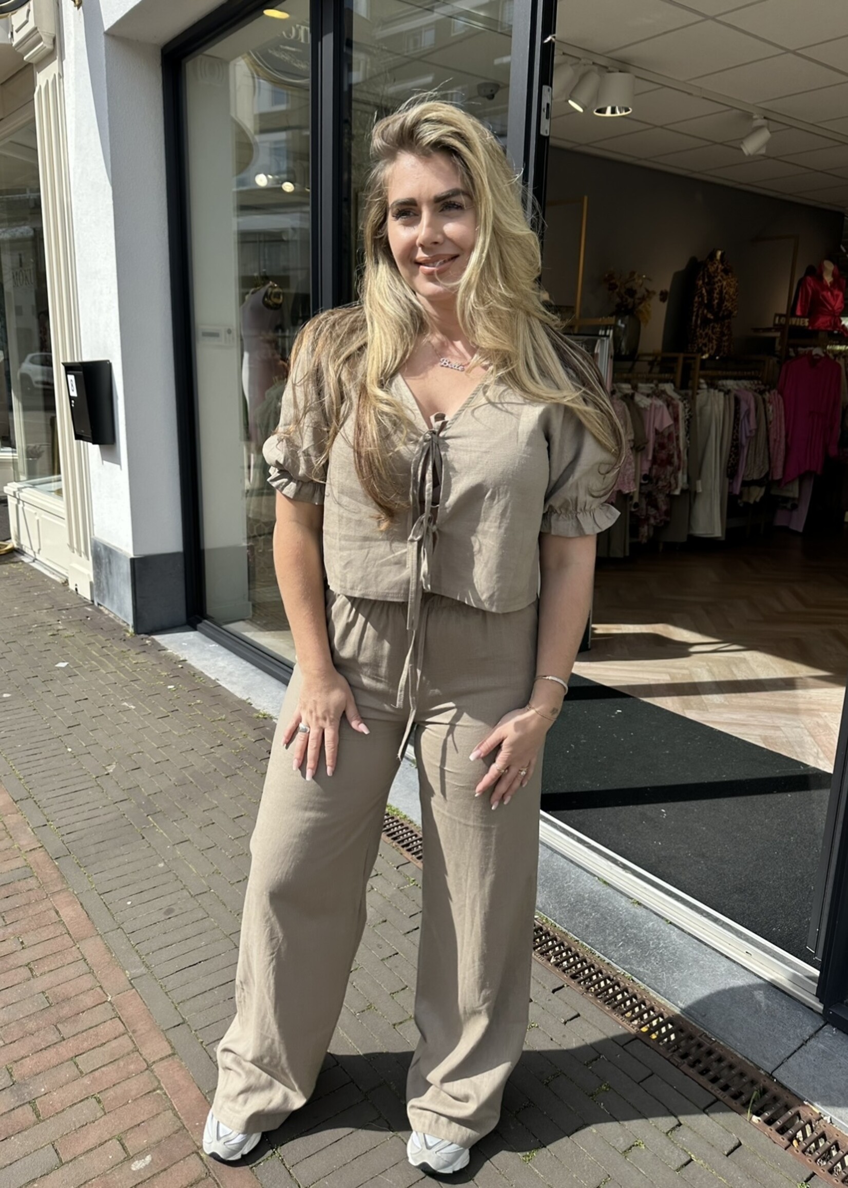 Two Piece Set Linnen Taupe | Kate
