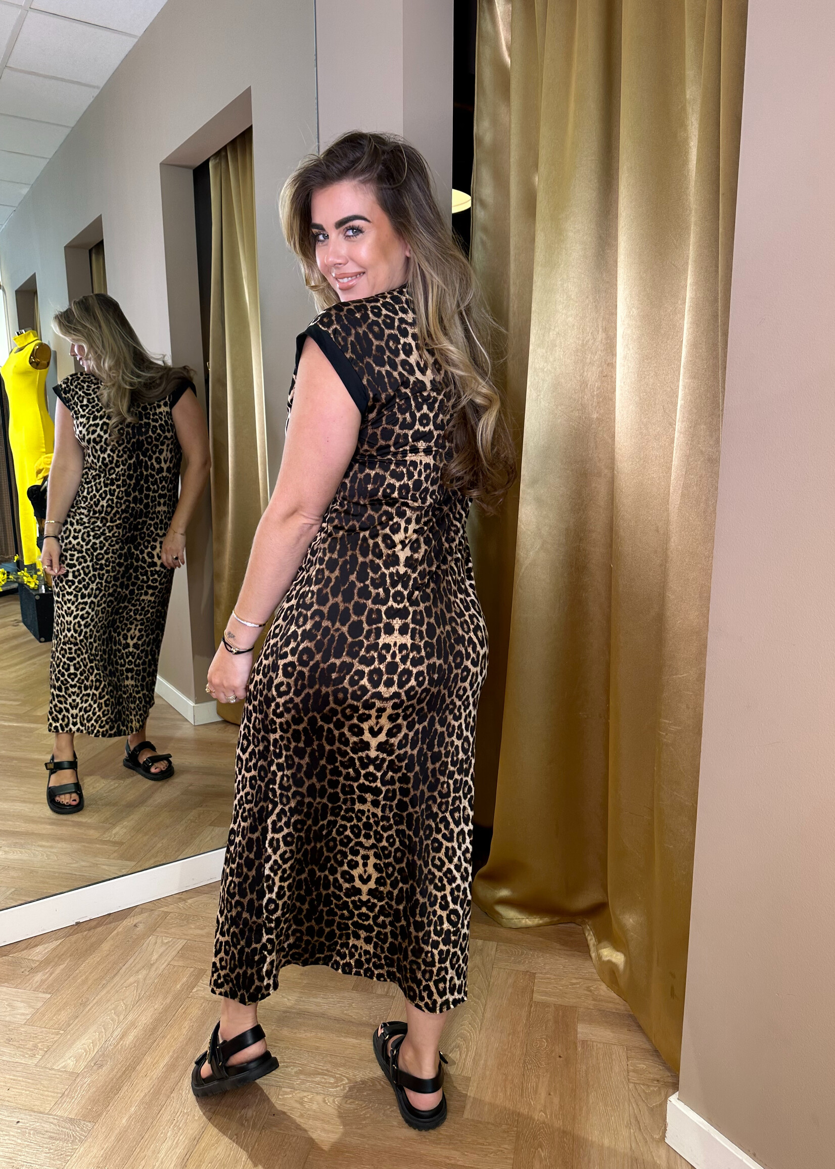 Panter maxi jurk sale