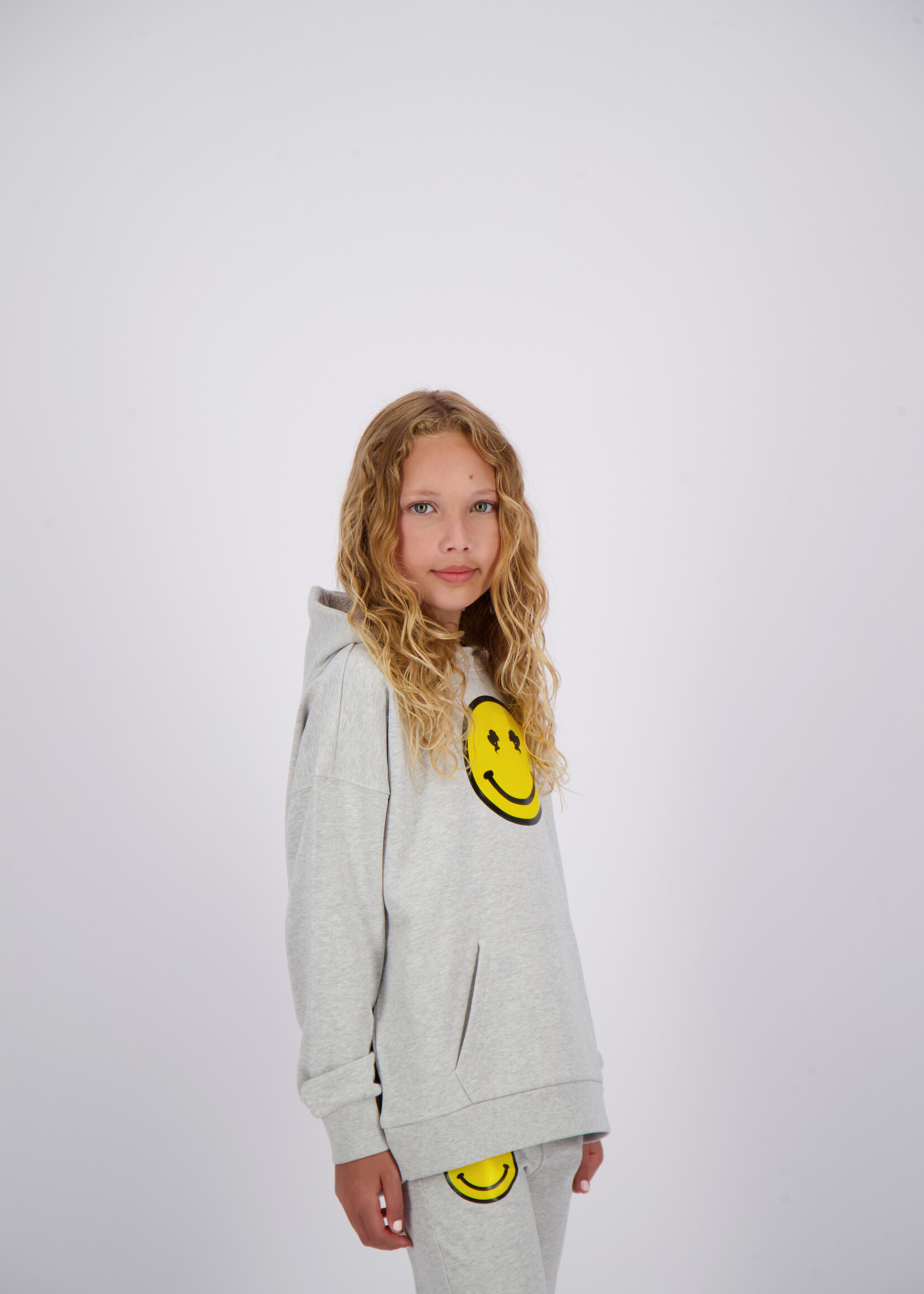 Reinders Kids Hoodie Smiley Grey