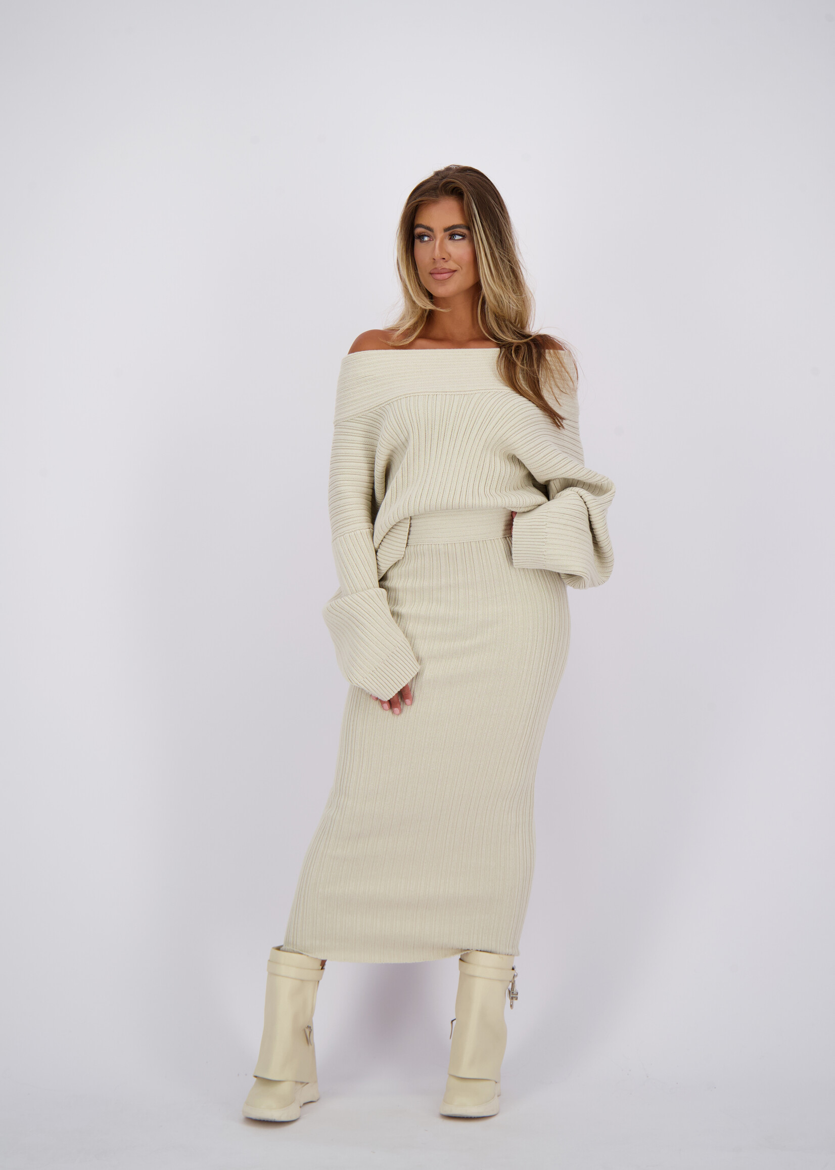 Reinders Kourtney Knit Sweater Creme