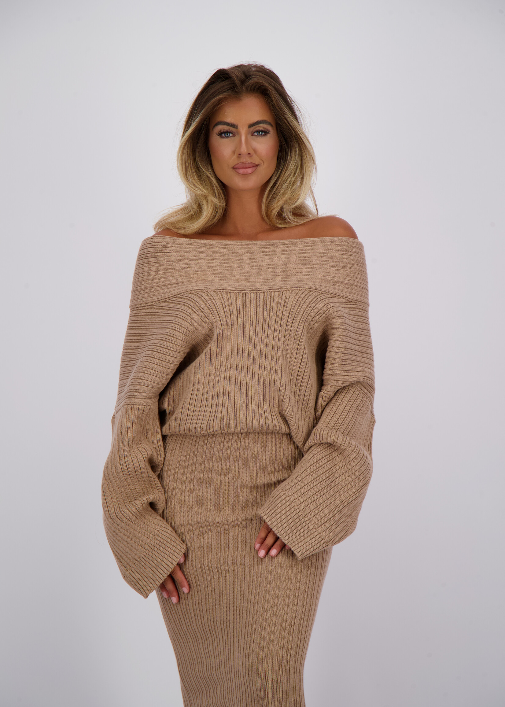 Reinders Kourtney Knit Sweater Stucco