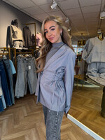 Getailleerde Veter Blazer Grijs | Gigi