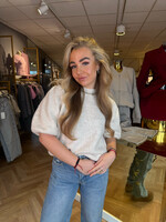 Sweater Pofmouw Korte Mouw Creme | Sofie