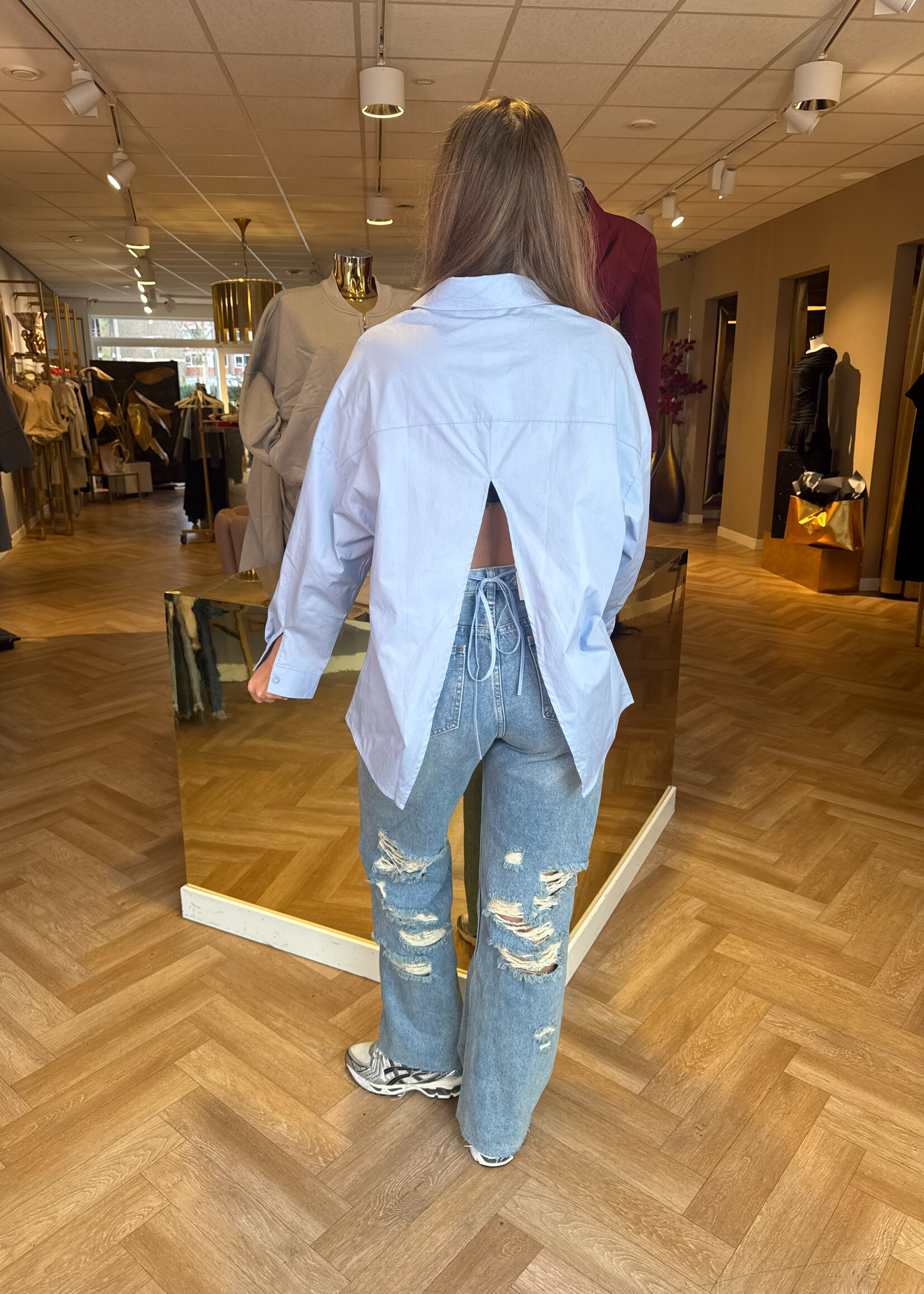 Oversized Blouse Blote Rug Blauw