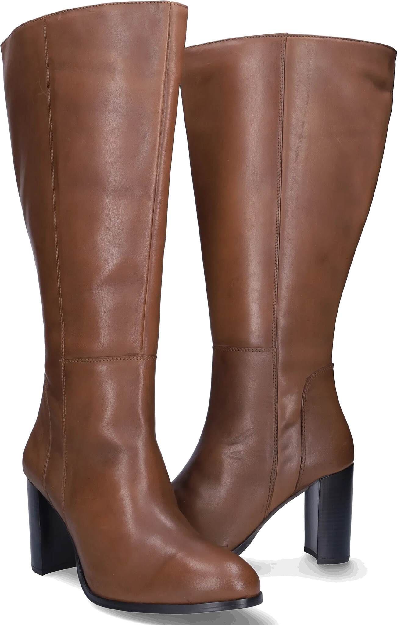 Clophill Cognac Extra Wide Calf Boots JJ Footwear US