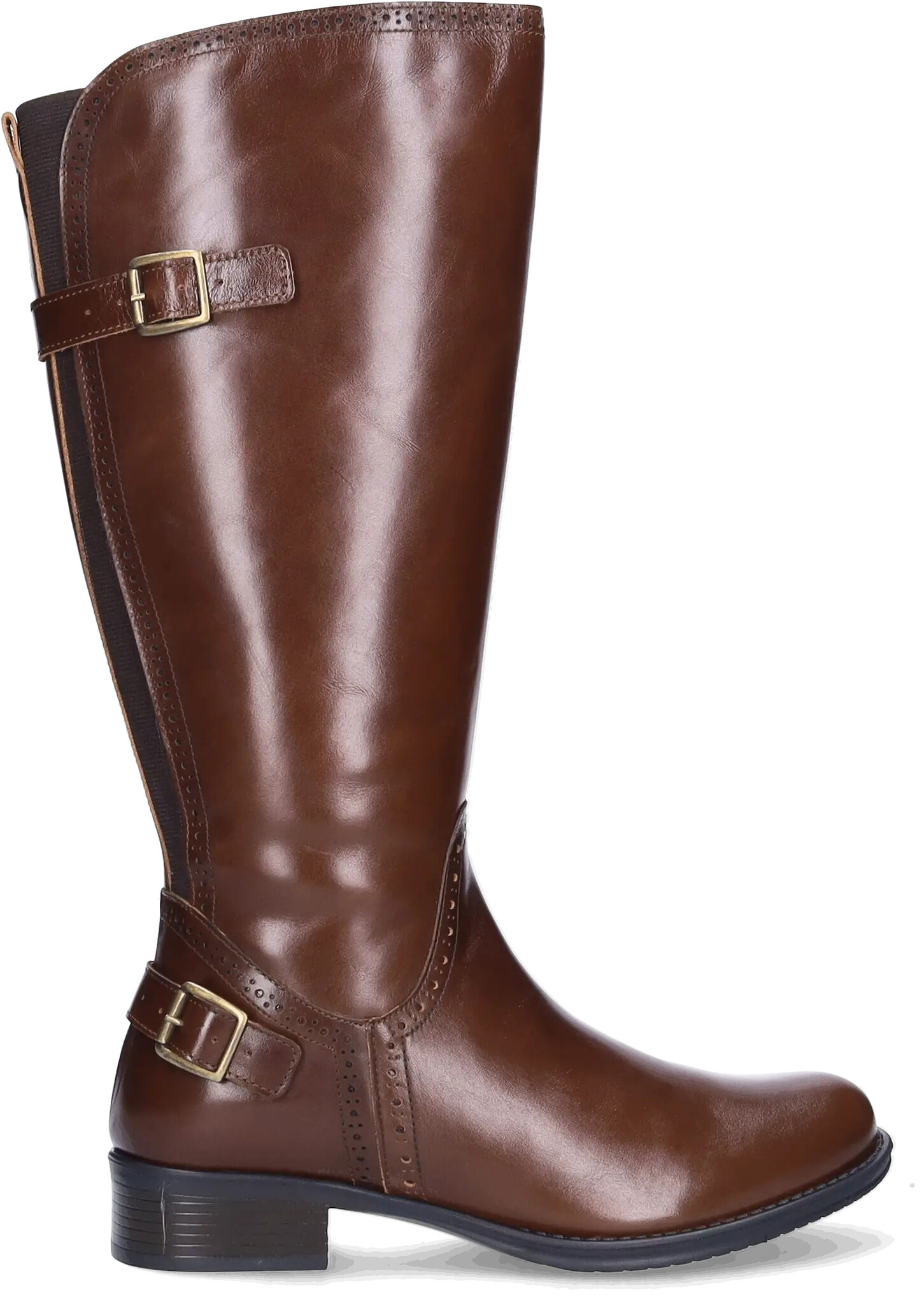 Napoli Cognac Wide Calf Boots JJ Footwear US
