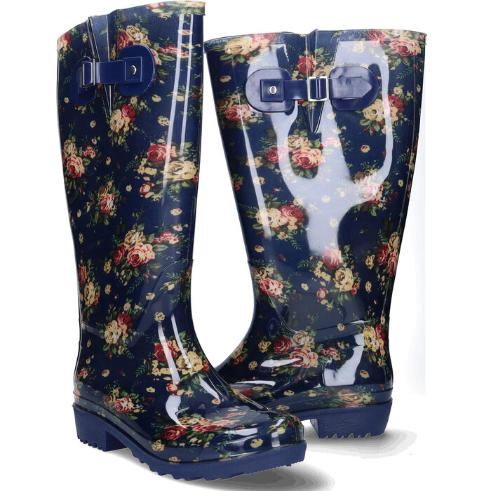 Wellies Wellies - Blue Flowers