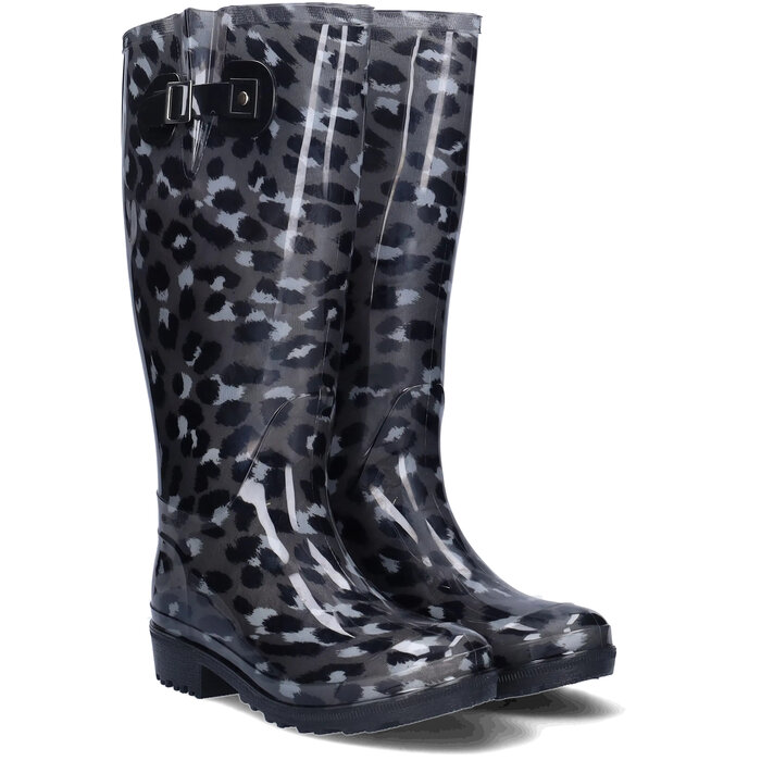 Wellies Wellies - Black Gray Leopard