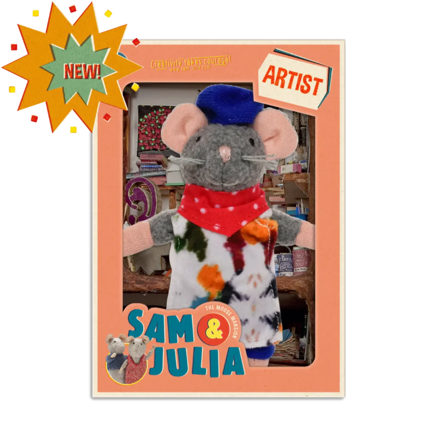 Sam & Julia Knuffeltje De Kunstenaar