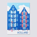 Orange Panda Holand Canal Houses Royal blue